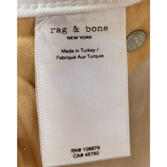 RAG & BONE Casey high-rise kick-flare jeans in White NWT Size 24 - Picture 10 of 10